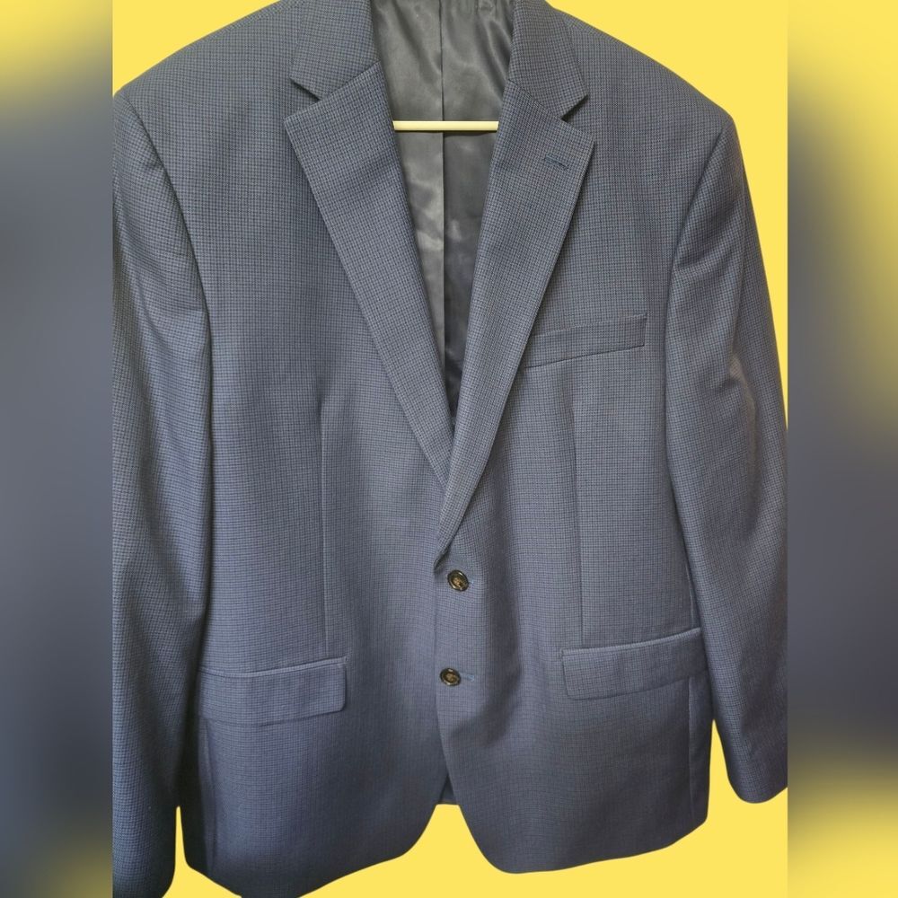Sport Coat CHAPS 44R Blue Blazer Dinner Ready Classic Fit Jacket